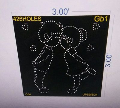 GB1 GIRL &amp; BOY 3X3 FEET 426 HOLES