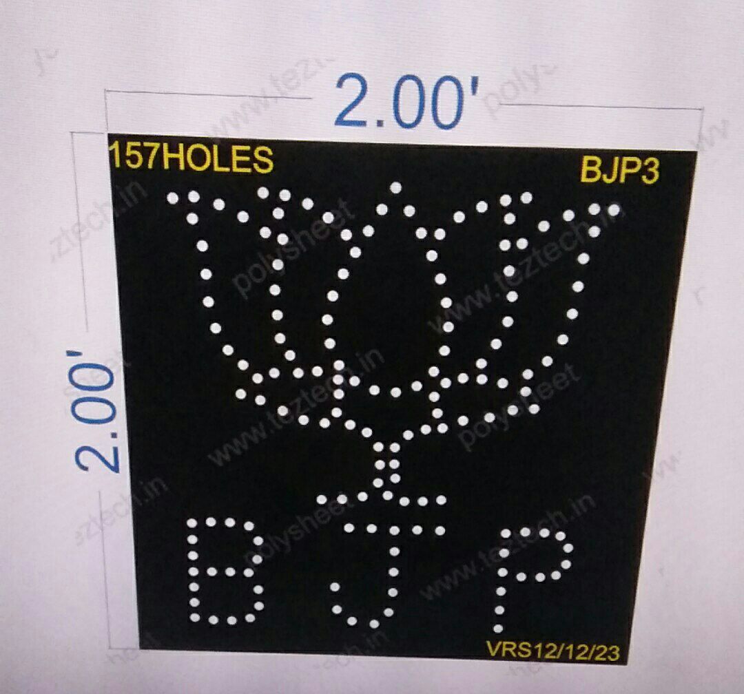 BJP3  BHAJP 2X2FEET 157HOLES