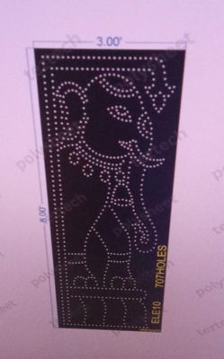 ELE10 ELEPHANT WITH BELL 8X3 FEET  707 HOLES