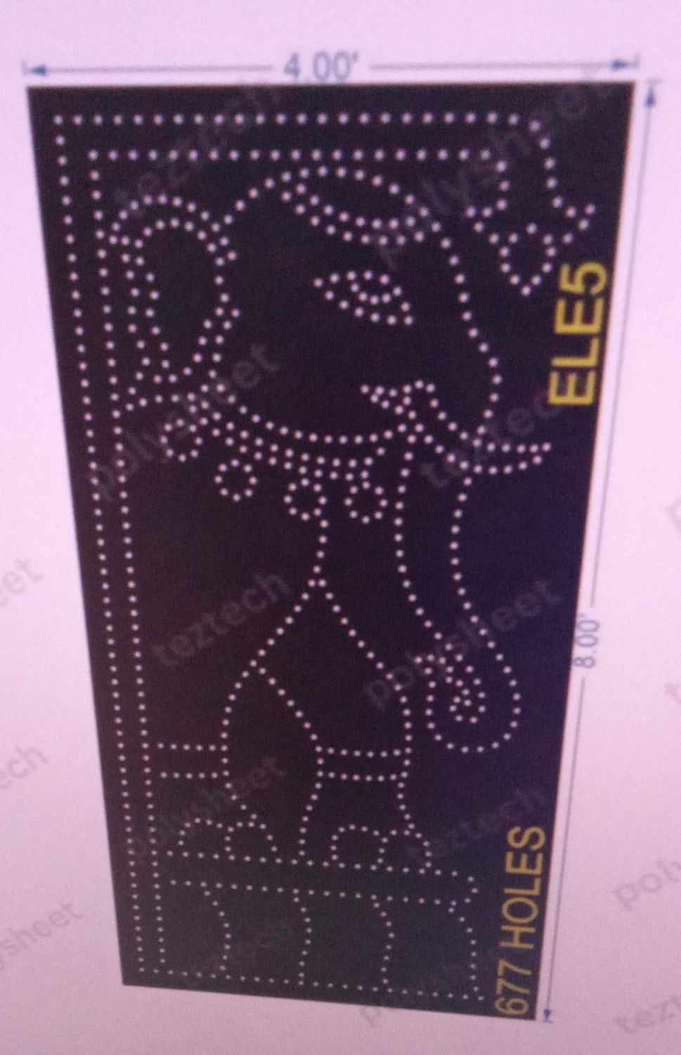 ELE5 ELEPHANT 8X4 677 HOLES