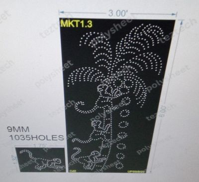 MKT1.3 MONKEY WITH TREE 1 PART 6X3 FEET 911 HOLES, 1 PART 1.32X1.75 FEET 114 HOLES