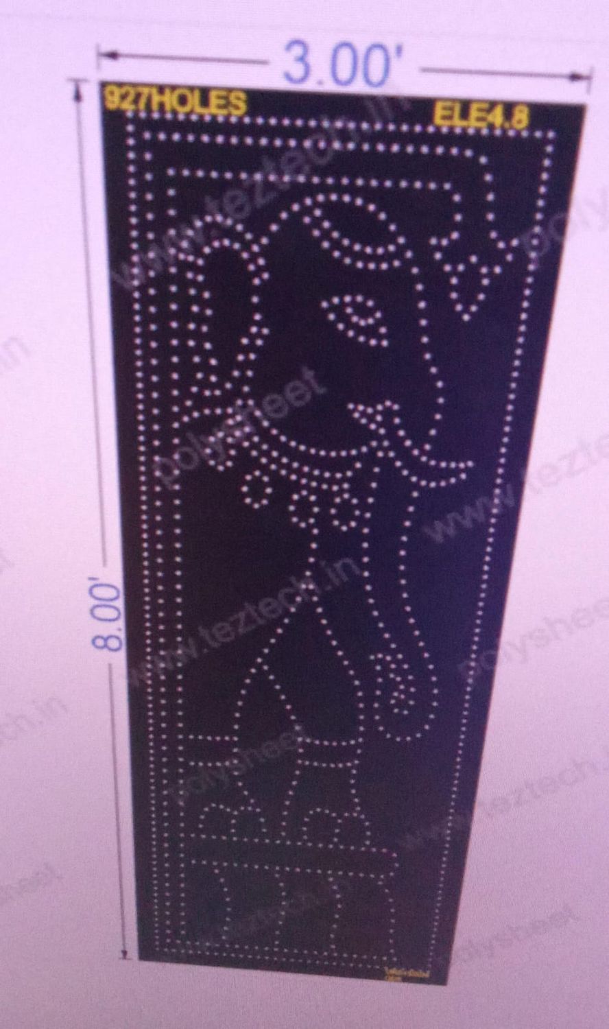ELE4.8 ELEPHANT 8X3 FEET 927 HOLES