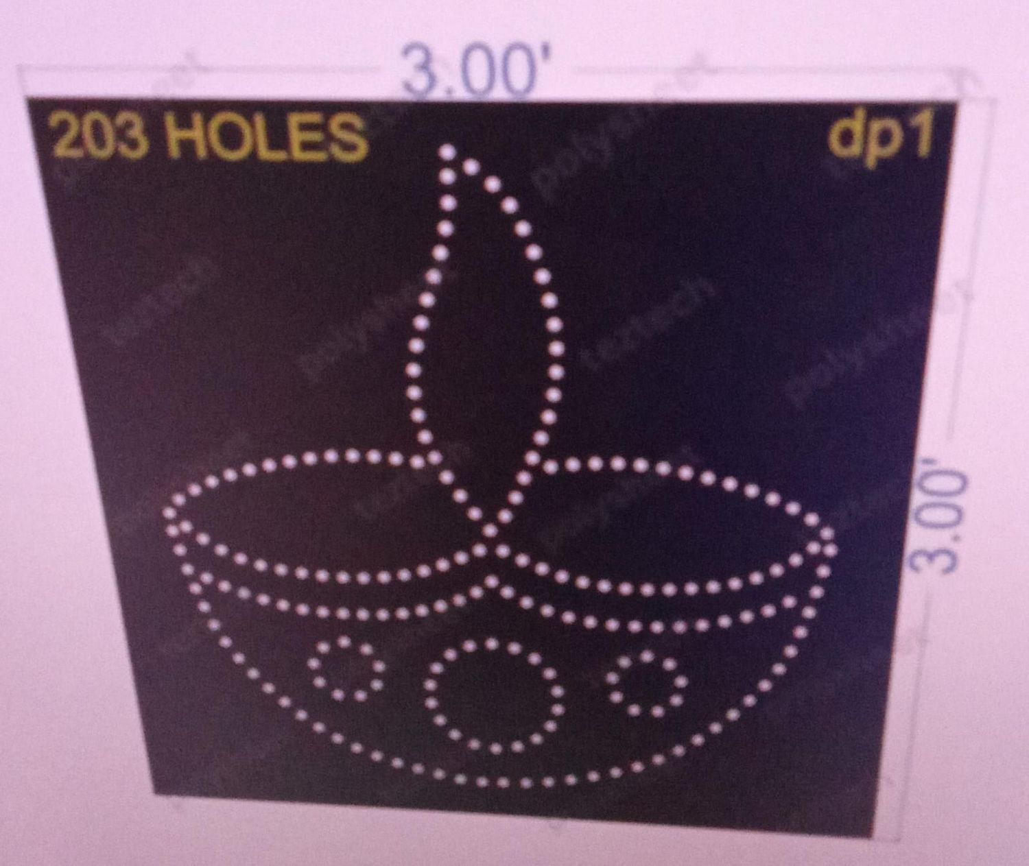 DP1 DEEPAK1  3X3 FEET 203 HOLES