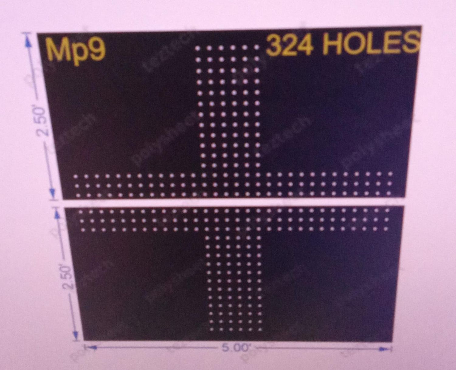 MP9 MEDICAL PLUS 5X5FT 324 HOLES