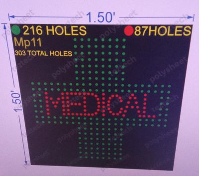MP11 MEDICAL PLUS 1.5X1.5FT 303HOLES