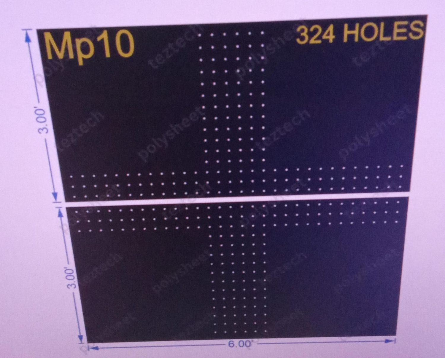 MP10 MEDICAL PLUS 6X6FT 324 HOLES