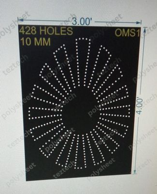 OMS1 OM SHANTI  4X3 FEET   428 HOLES