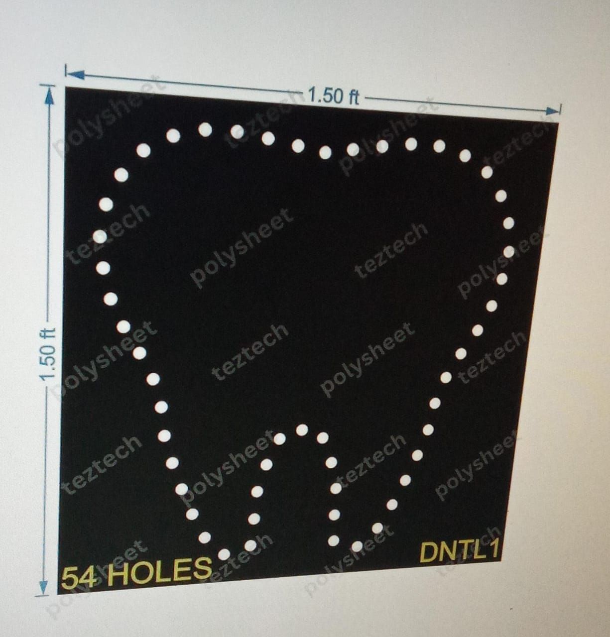 DNTL1 DENTEL 1.5X1.5FT 54 HOLES