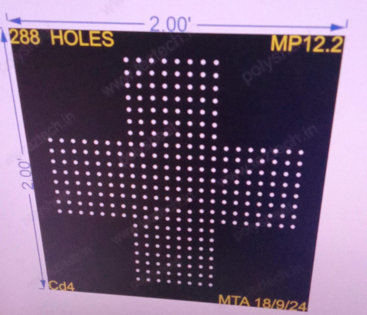MP12.2 MEDICAL PLUS 2X FEET 288 HOLES