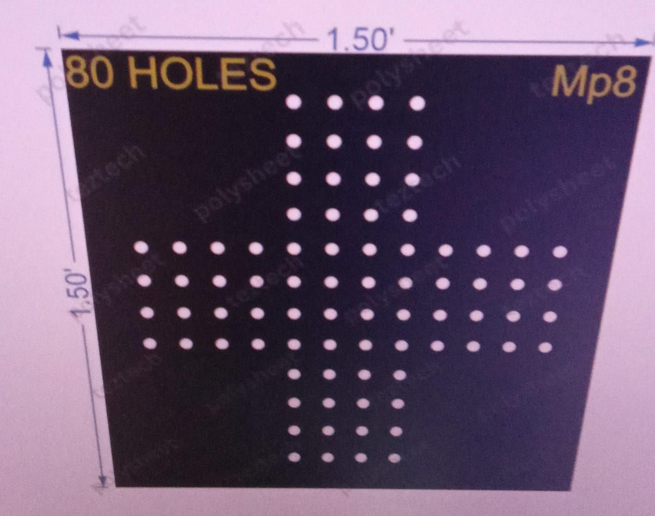 MP8 MEDICAL PLUS 1.5X1.5FT 80 HOLES