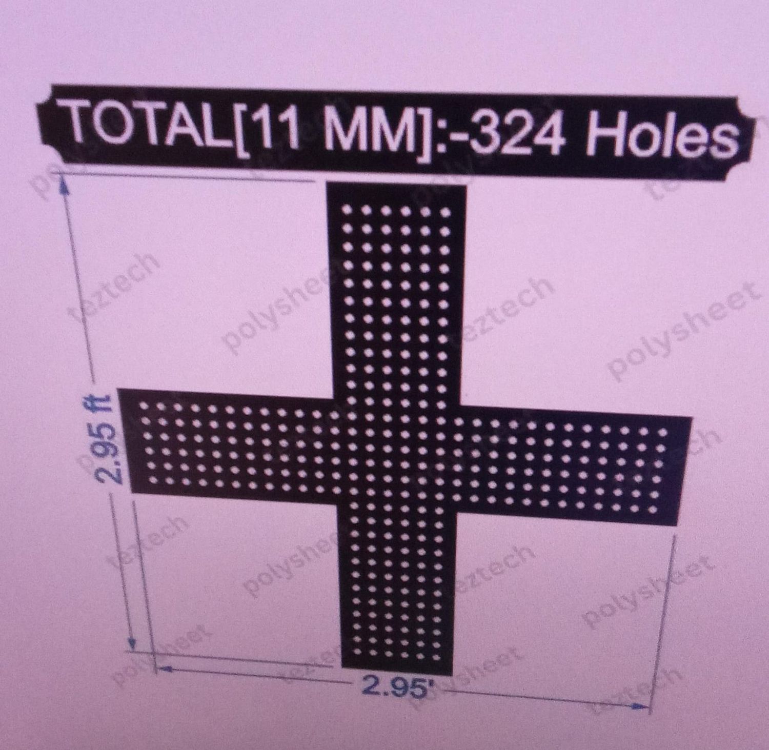 MP2 MEDICAL 3X3 FEET 324 HOLES