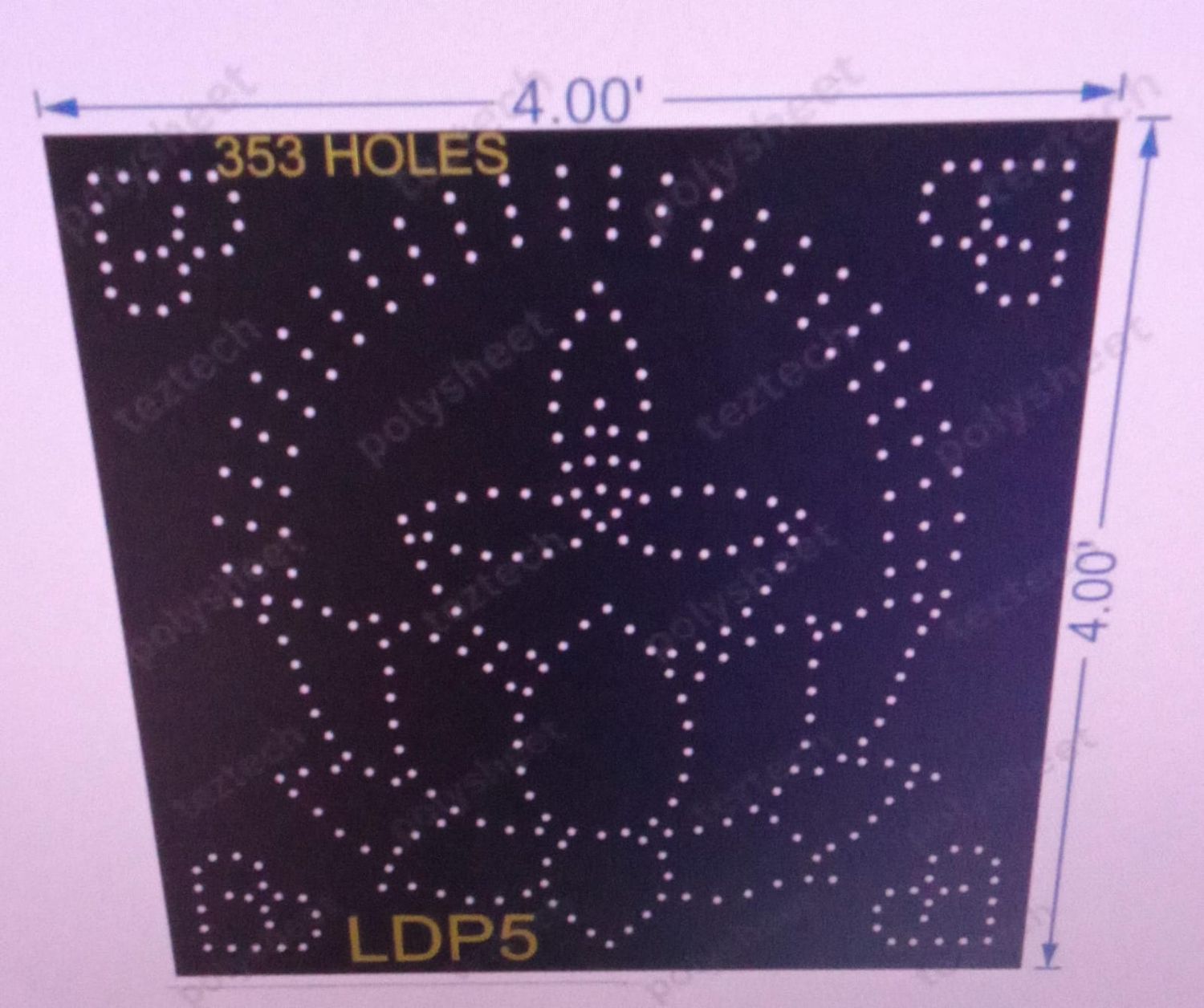 LDP5 LOTUS WITH DIPAK 4X4 FEET 353 HOLES