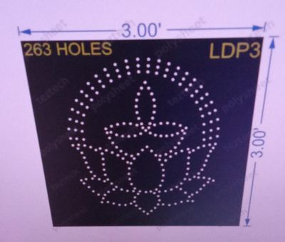 LDP3 LOTUS WITH DIPAK 3X3 FEET 263 HOLES