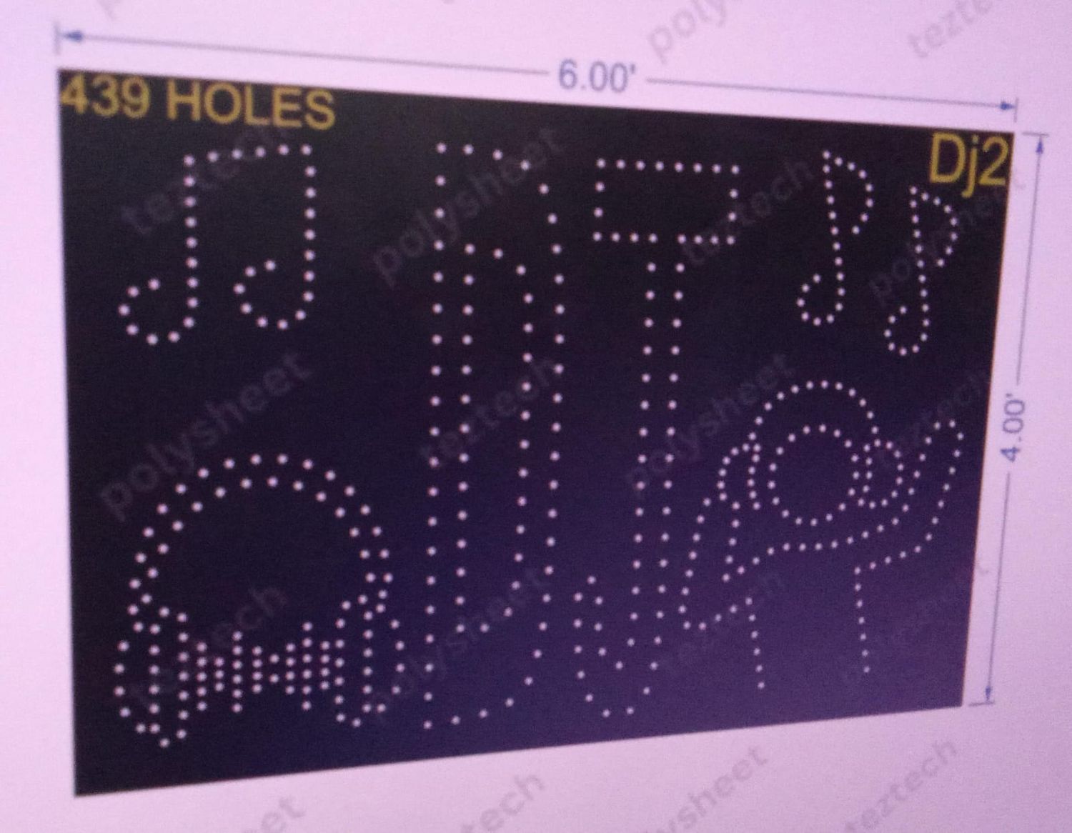 DJ2 DJ 4X6 439 HOLES