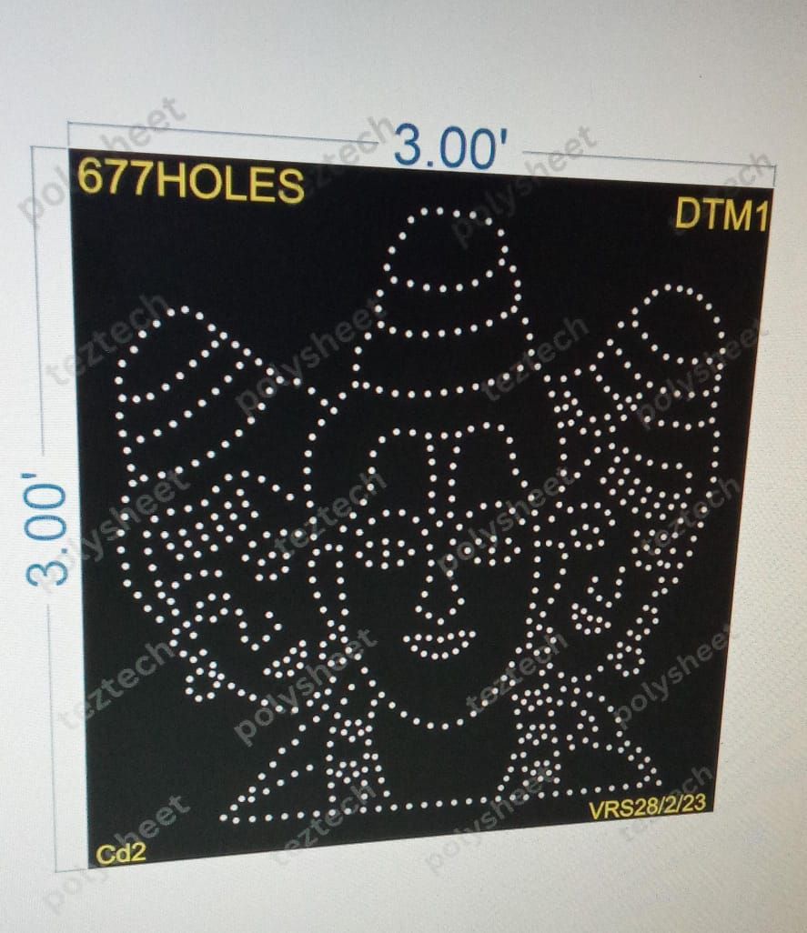 DTM1 DATTA MAHARAJ 3X3 FEET 677HOLES