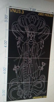 VNU3.3 VISHNU BHAGWAN 14X7 FEET 2952 HOLES