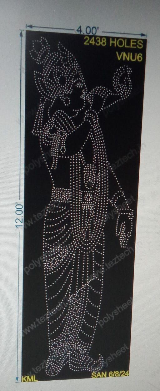 VNU6 VISHNU BHAGWAN 12X4 FEET 2438 HOLES