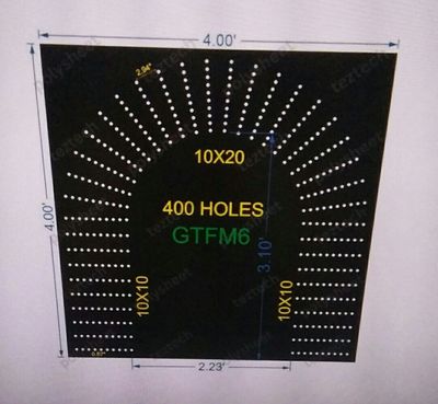GTFM6  GATE FOR MURTI  4X4 FEET 400 HOLES  10 LED PER LINE
