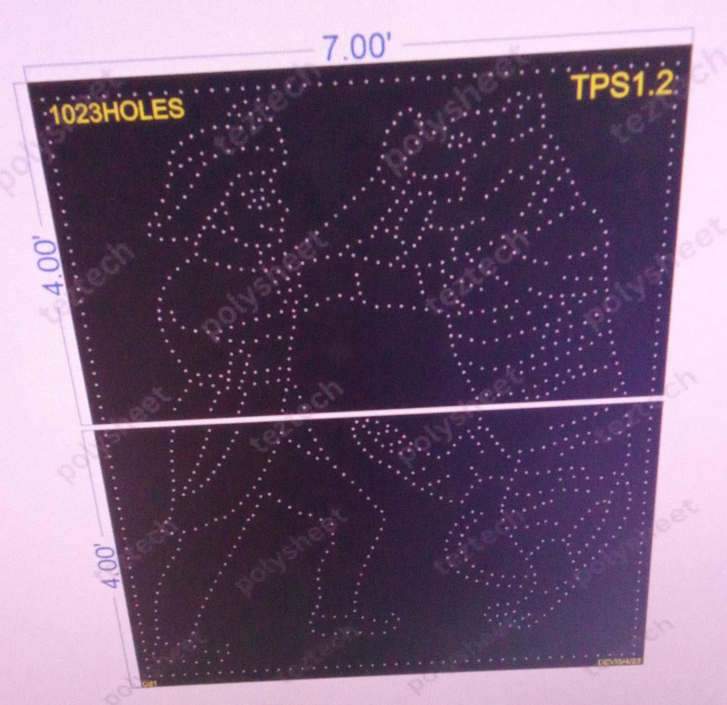 TPS1.2 TIPU SULTAN 7X8FEET 1023HOLES
