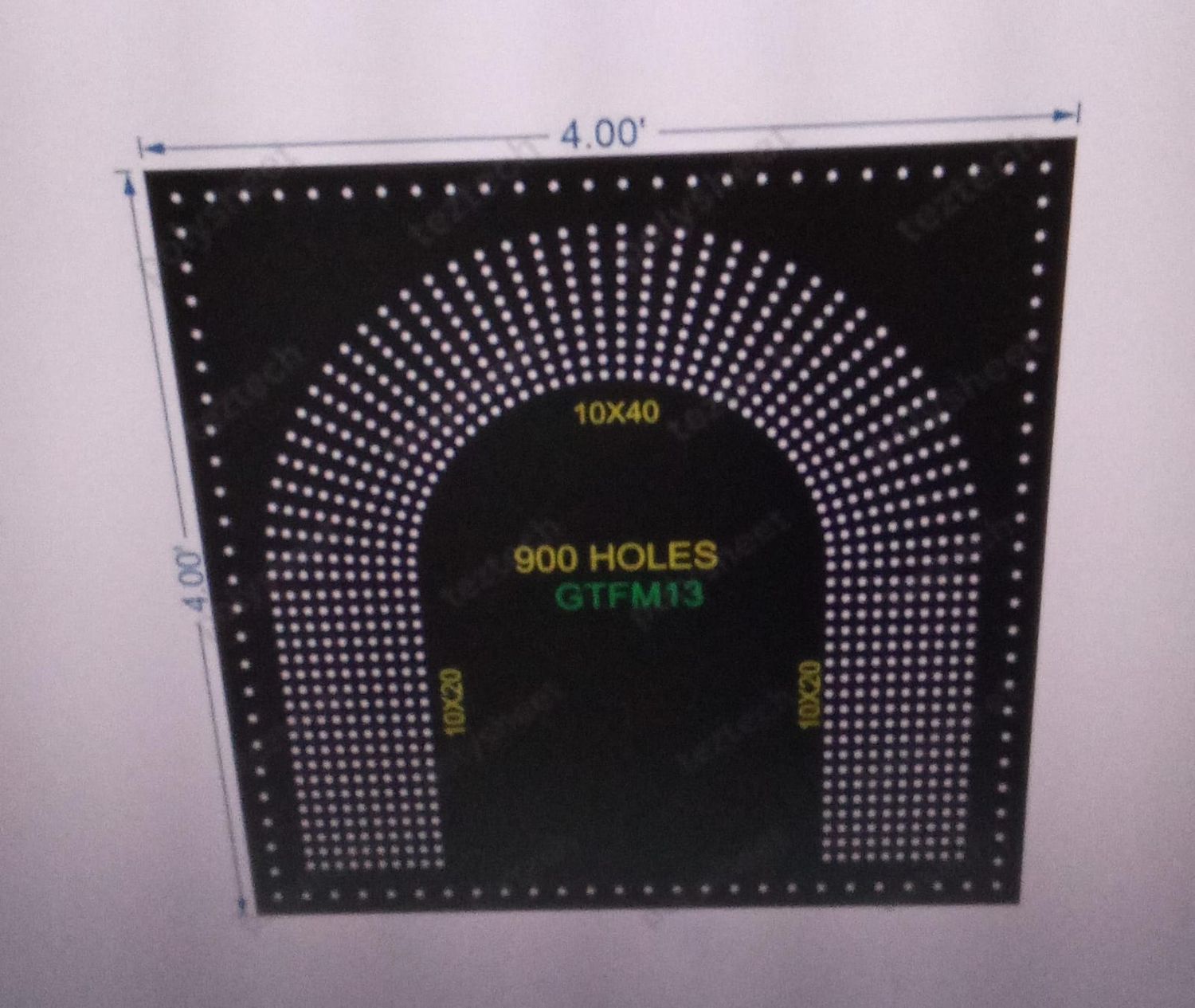 GTFM13  GATE FOR MURTI  4X4 FEET 900 HOLES 10 LED PER LINE
