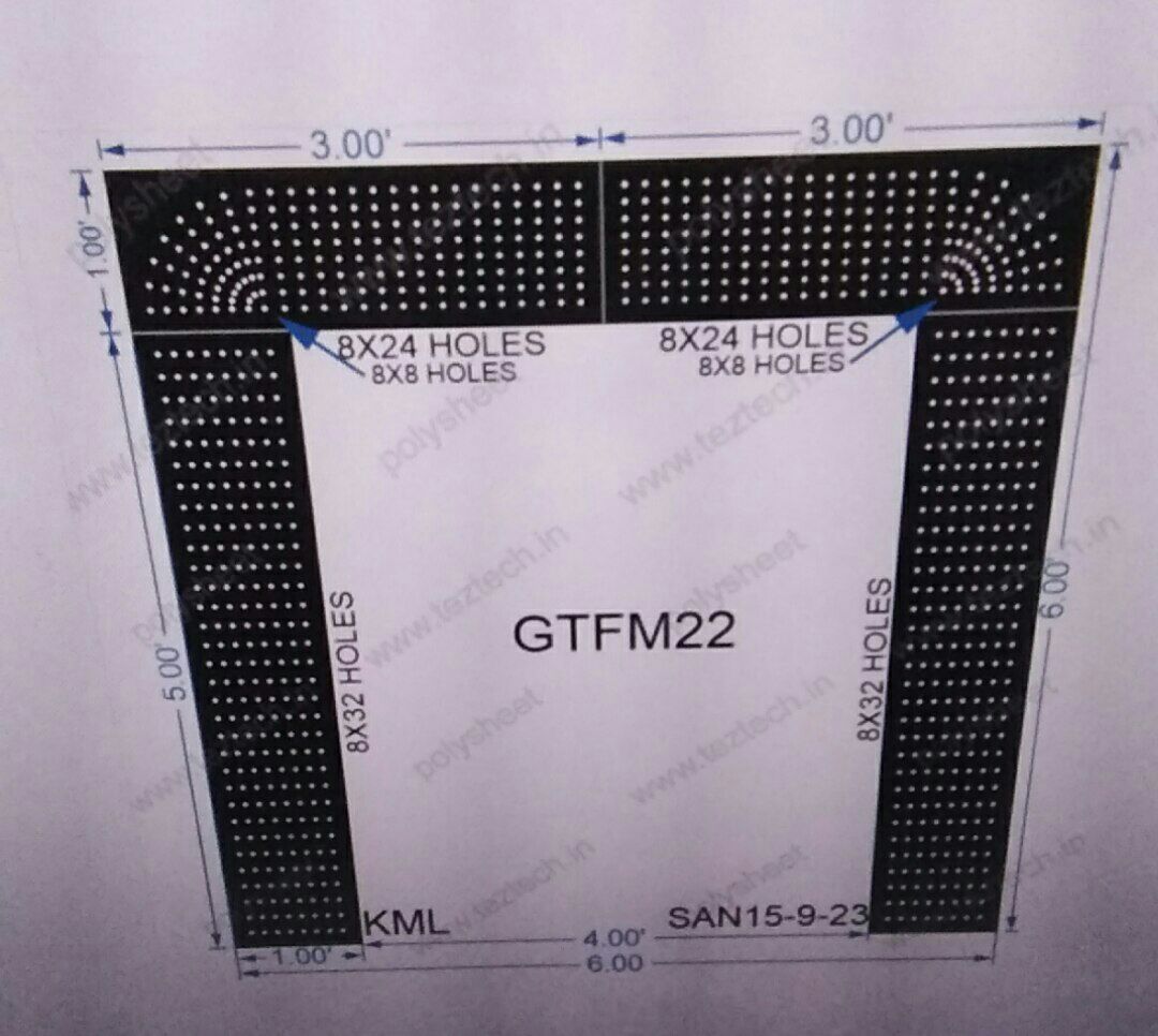 GTFM22  GATE FOR MURTI  6X6 FEET 8X32 HOLES 8 LED PER LINE TOTAL HOLES =896