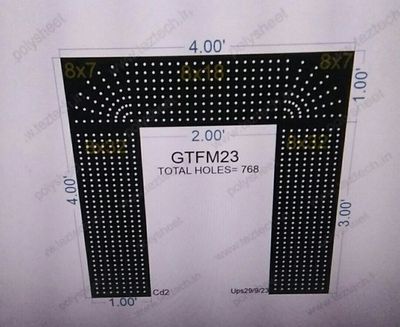 GTFM23  GATE FOR MURTI  4X4 FEET 8X32 HOLES 8 LED PER LINE TOTAL HOLES =768