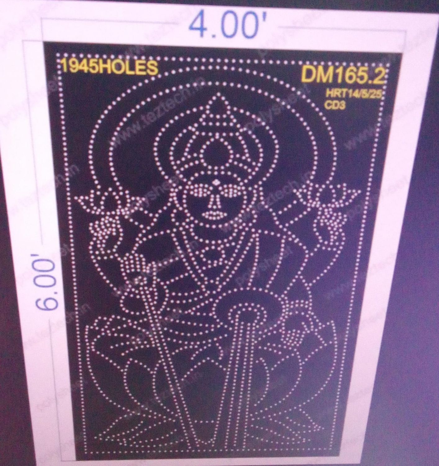 DM165.2  DEVI MATA 6X4FEET 1945 HOLES