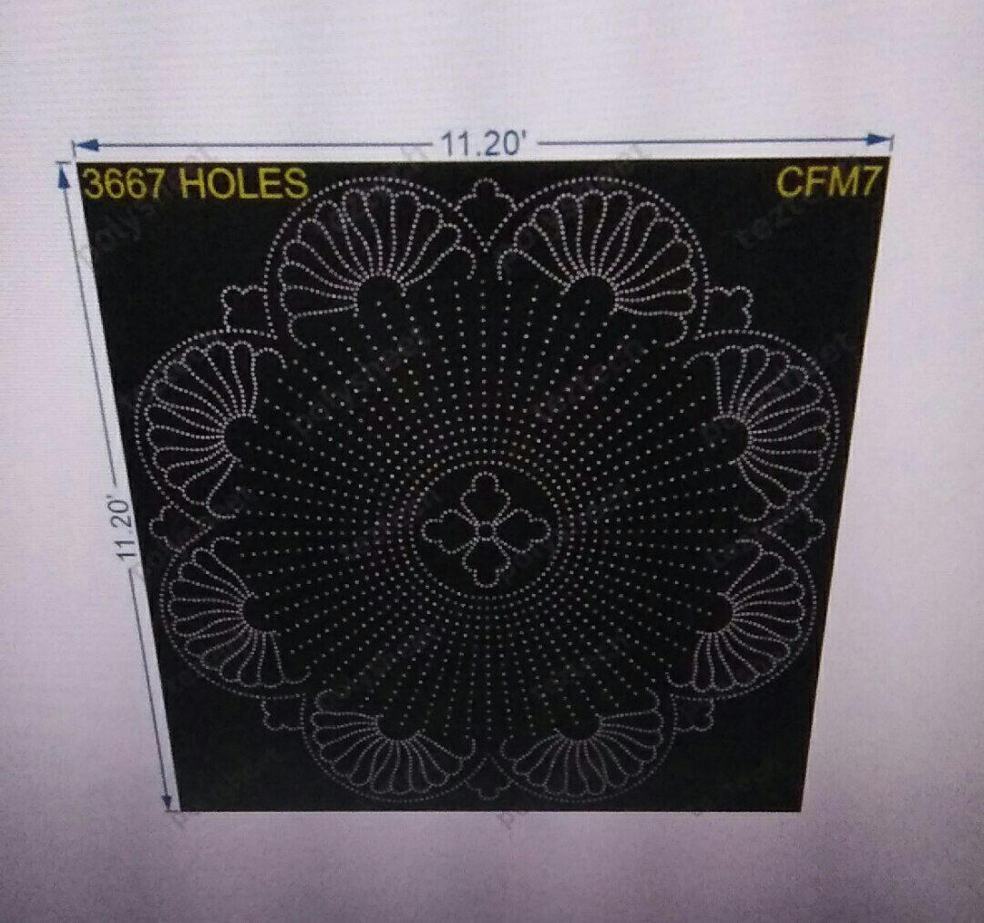 CFM7  CHAKRI FOR MURTI 11.2X11.2 FEET  3667 HOLES