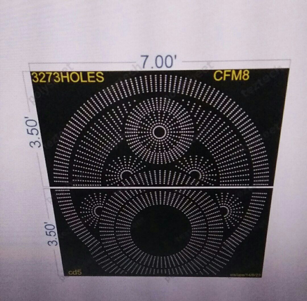 CFM8  CHAKRI FOR MURTI 7X7 FEET  3273HOLES