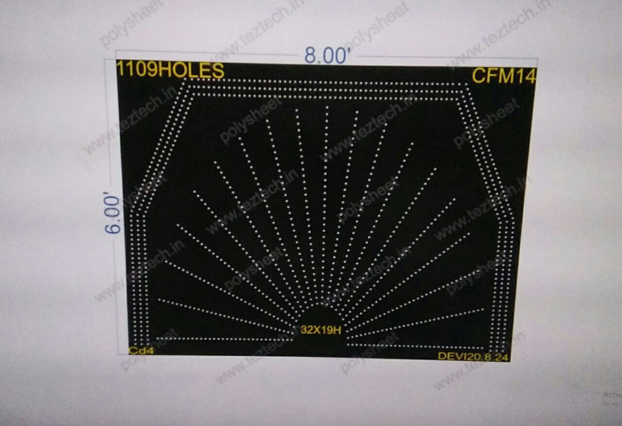 CFM14 CHAKRI FOR MURTI 6X8 FEET 1109 HOLES