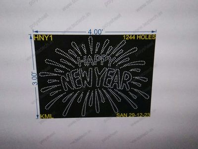 HNY1 HAPPY NEW YEAR 3X4FT 1244 HOLES