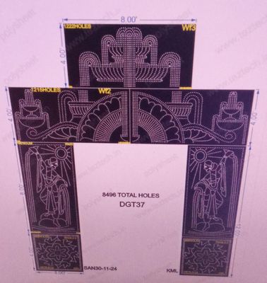 DGT37 DESIGNER GATE 7 PARTS 20X16 FEET 8496 HOLES