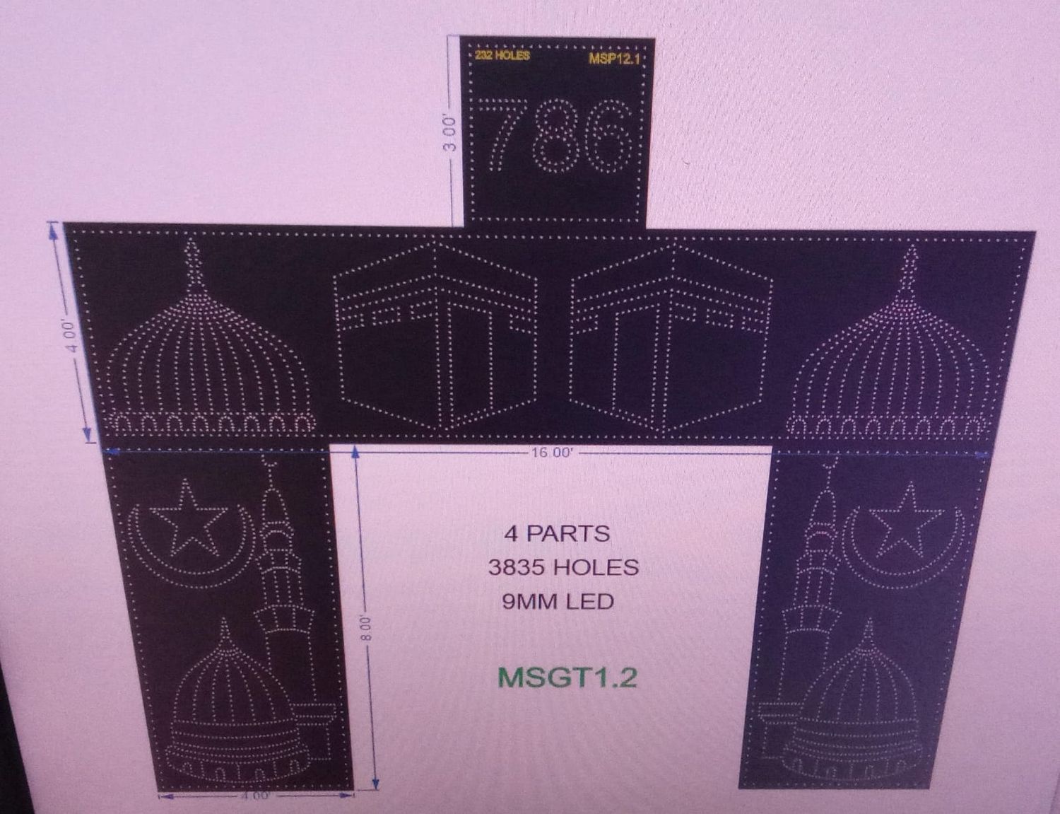 MSGT1.2 MUSLIM GATE 01 TOTAL 3835HOLES