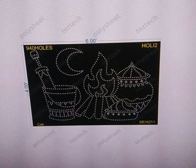 HOLI2  HAPPY HOLI 4X6 FEET 940 HOLES
