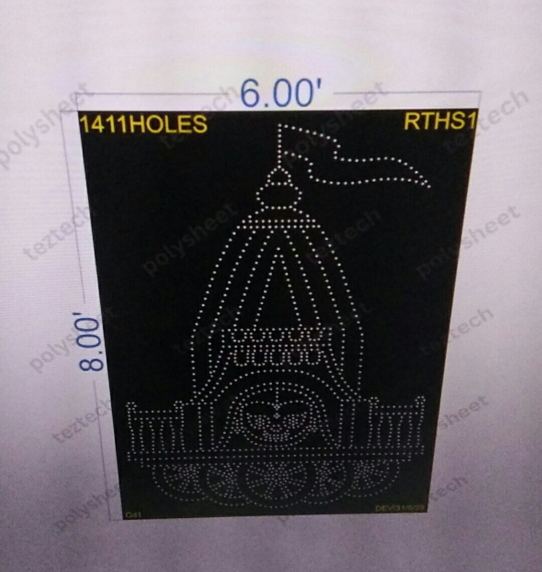 RTHS1 JAGANNATH RATHYATRA(SUBHADRA) 6X8FEET 1411HOLES