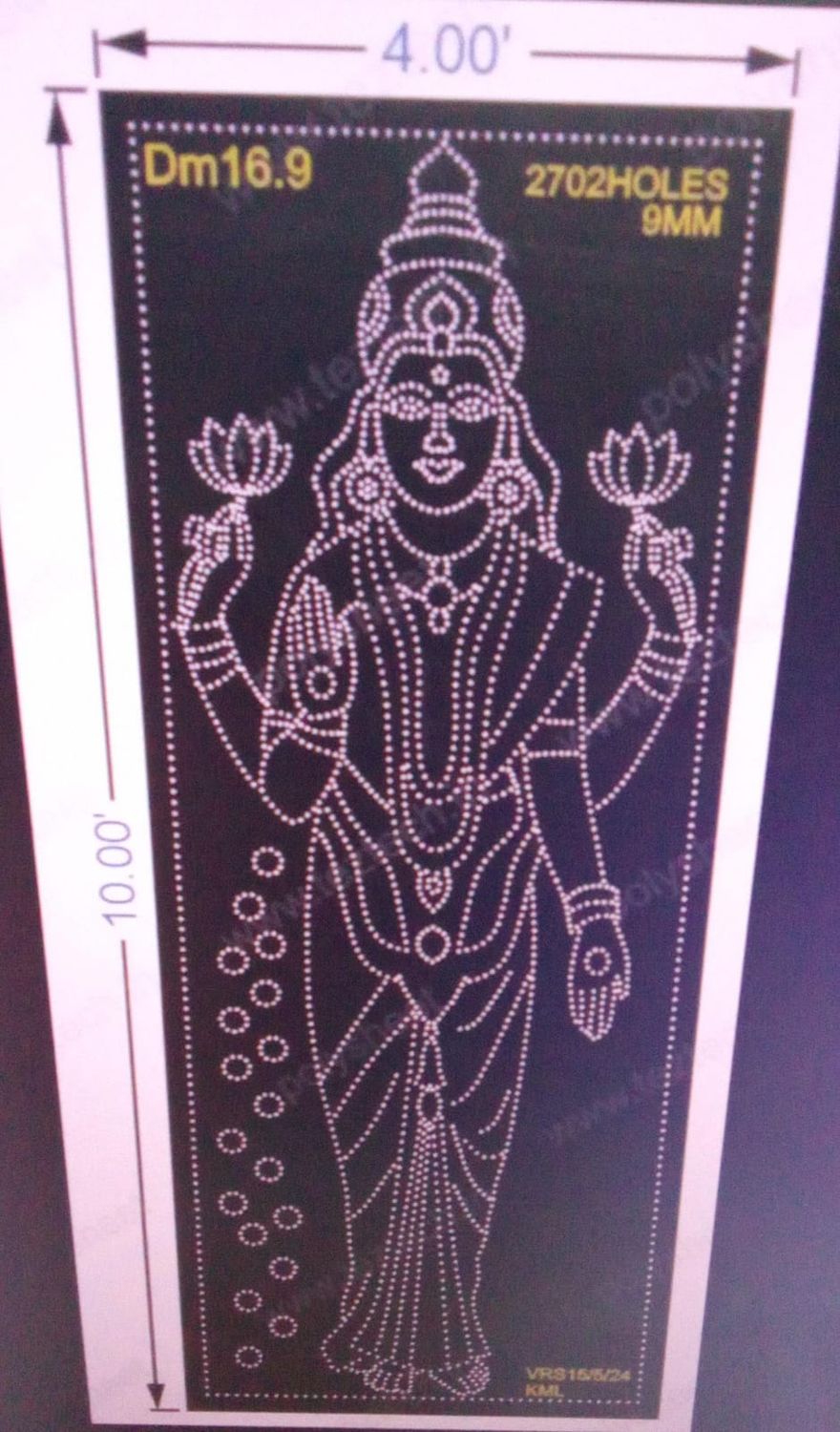 DM16.9 DEVI MATA 1 PART 10X4 FEET 2702 HOLES  (1 PART)