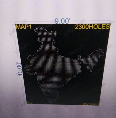 MAP1 INDIA FLAG 9X10FEET 2300HOLES IN 3PARTS