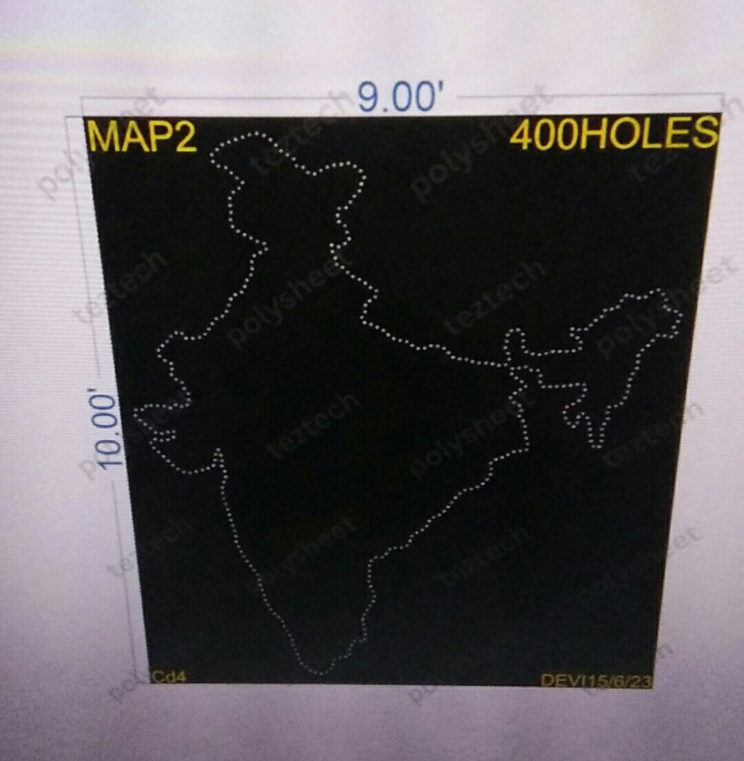 MAP2 INDIA FLAG 9X10FEET 400HOLES IN 3PARTS