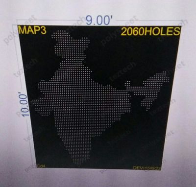 MAP3 INDIA FLAG 9X10FEET 2060HOLES IN 3PARTS