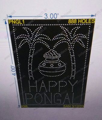 PNGL1 HAPPY PONGAL 4X3FEET 888HOLES