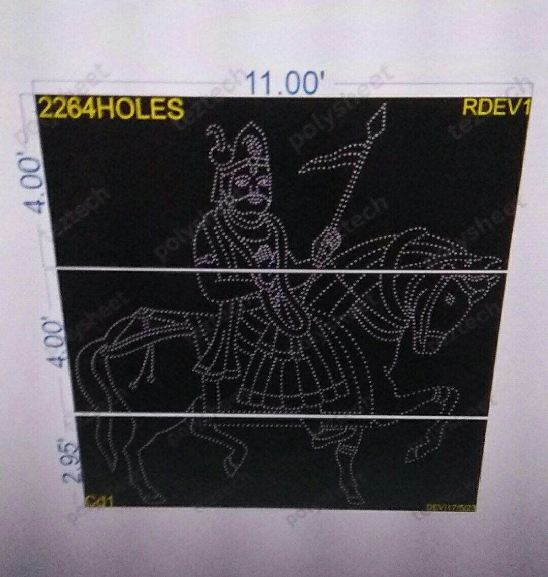 RDEV1 RAMDEVPIR 11X11FEET 2264HOLES IN 3PARTS