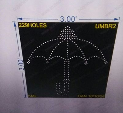 UMBR2 UMBRELLA 3X3 FEET 229 HOLES