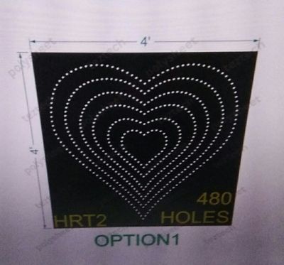 HRT2   HEART 4X4 FEET  480 HOLES