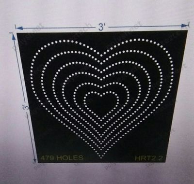 HRT2.2   HEART 3X3 FEET  480 HOLES