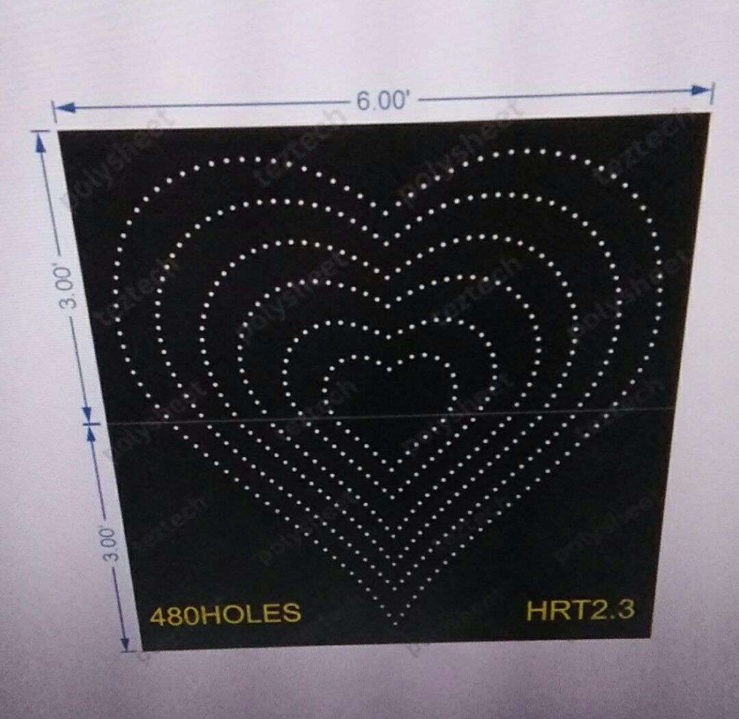HRT2.3 HEART 6X6 FEET  480 HOLES 2 PARTS