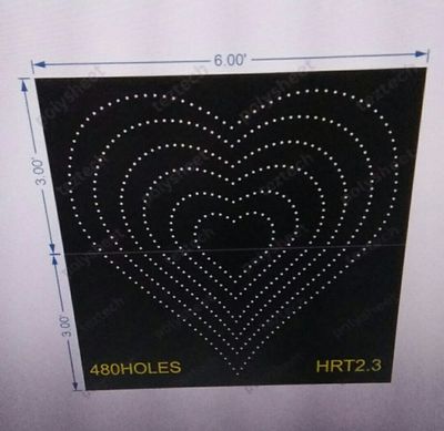 HRT2.3 HEART 6X6 FEET  480 HOLES 2 PARTS