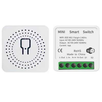 16A WiFi Smart Switch, 1 Gang Wireless Relay Module, Compatible with Alexa, Google Home &amp; Smart Life App