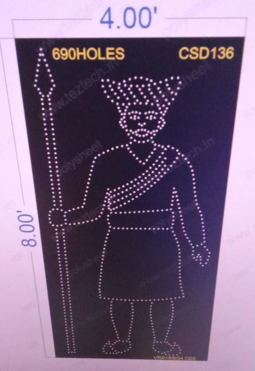 CSD136 SOLDIER 4X8 FEET 690 HOLES