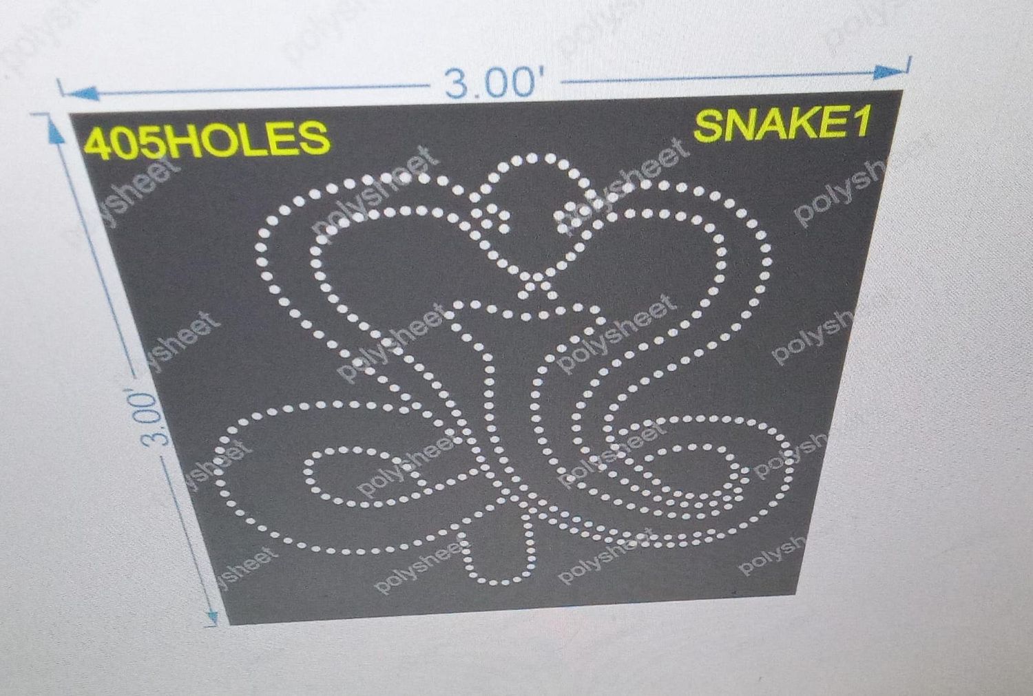 SNAKE1 SNAKE 1 PART 3X3 FEET 405 HOLES