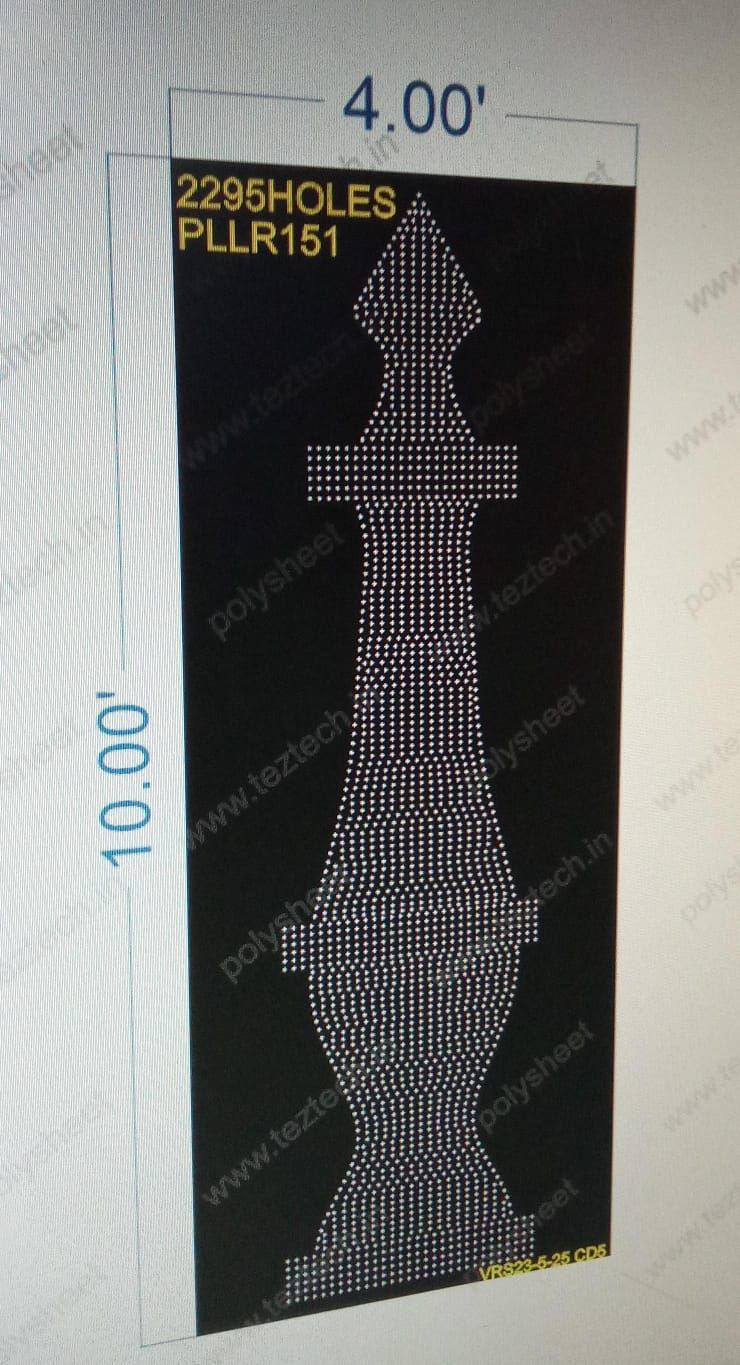 PLLR151 PILLAR 1 PART 10X4 FEET 2295 HOLES